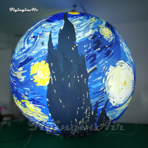 large inflatable Balloon Printed Balloon With Van Gogh's Oil Painting of The Starry Sky