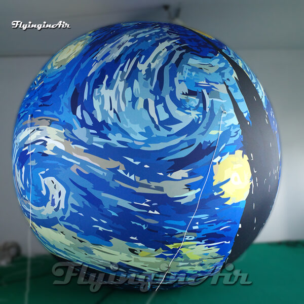 large inflatable Balloon Printed With Van Gogh's Oil Painting of The Starry Sky