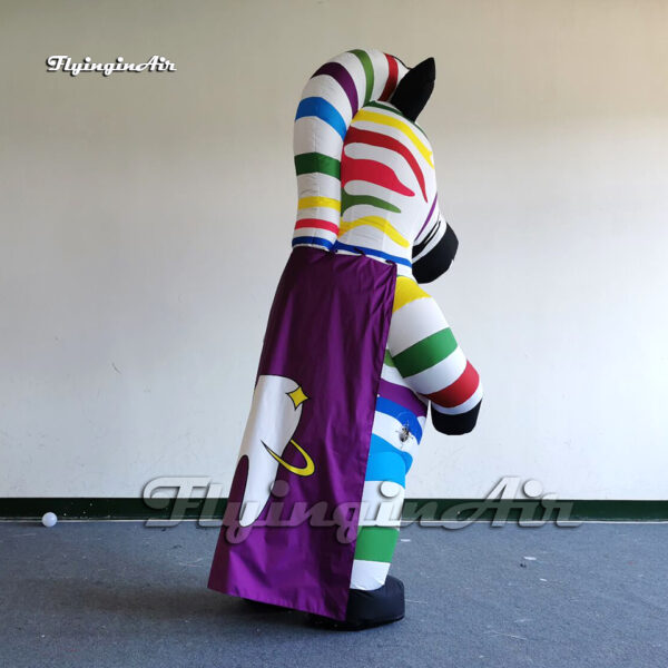 colorful-walking-inflatable-zebra-costume-with-cape