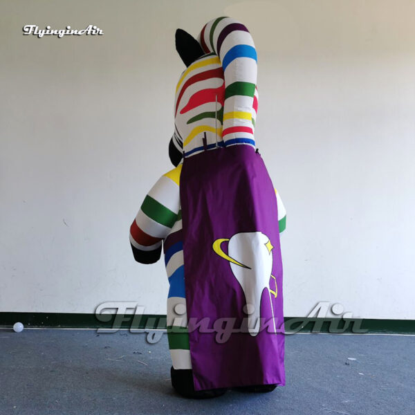 advertising-inflatable-zebra-mascot-costume-with-cape
