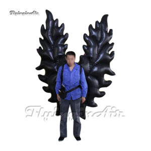 black-walking-inflatable-fallen-angel-wings-parade-costume