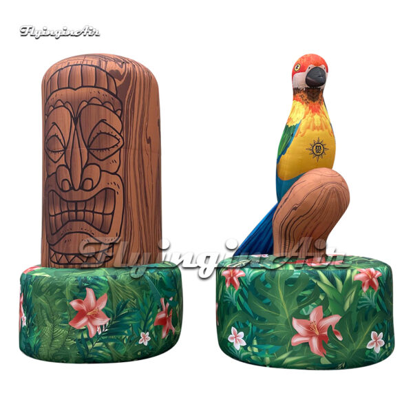 inflatable-totem-pillar-and-inflatable-parrot-stand-on-branch