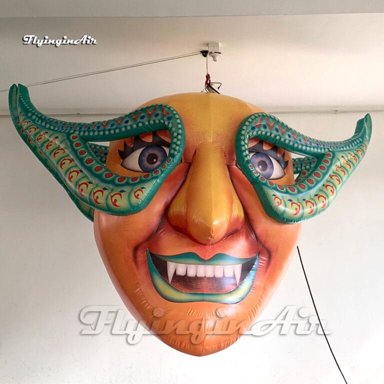 Vampire Inflatable Wings Funny Carnival Mask Hanging Inflatable Vampire Head Replica For Club ...