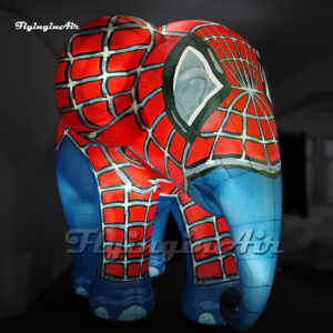 lighting-inflatable-elephant-balloon-wear-spider-man-suit