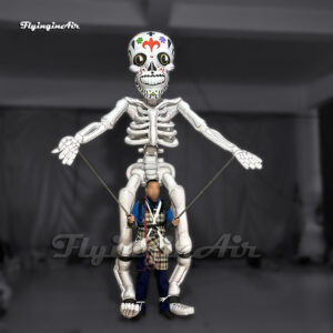 halloween-parade-performance-white-walking-inflatable-skeleton-puppet