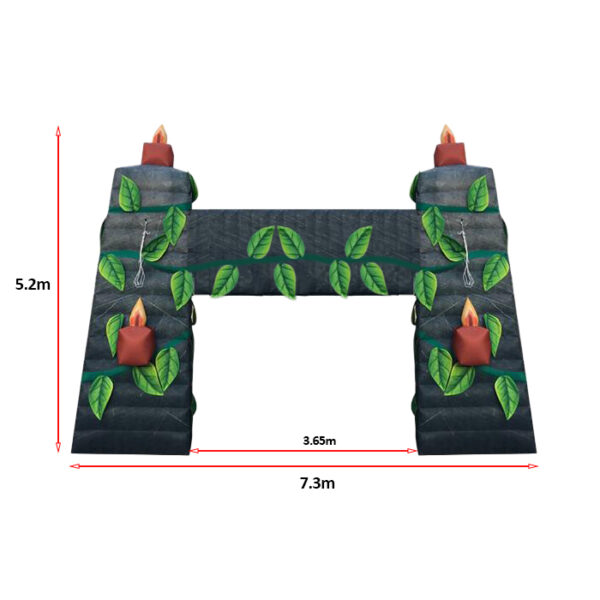 customized inflatable ruin arch with leaves