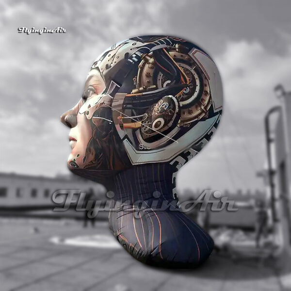 inflatable mechanical human head model with blower