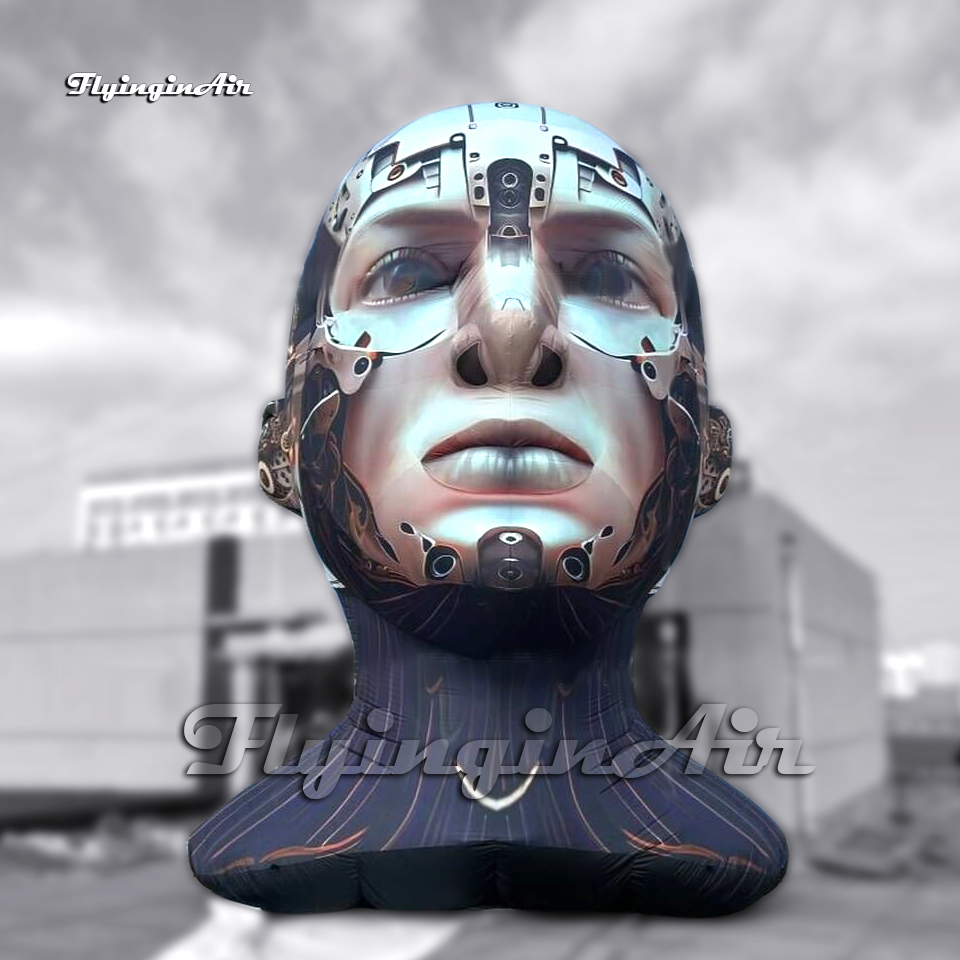 Amazing Giant Inflatable Figure Mechanical Human Head Model Carnival ...