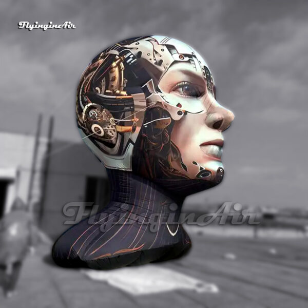 giant inflatable mechanical human head model