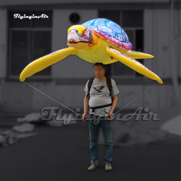 2.5m-width-parade-performance-walking-inflatable-sea-turtle-puppet