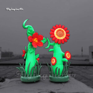 Large-red-inflatable-fower-tree-plant-sunflower
