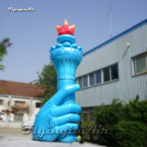 inflatable replica of statue of liberty air blow up hand holding torch sculpture