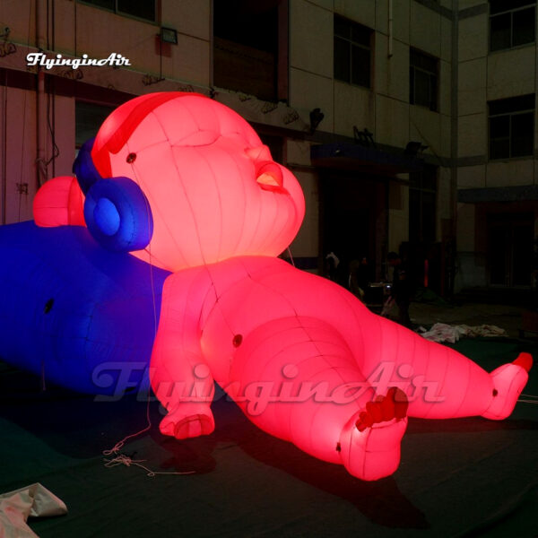 illuminated giant inflatable doll pink sleeping baby