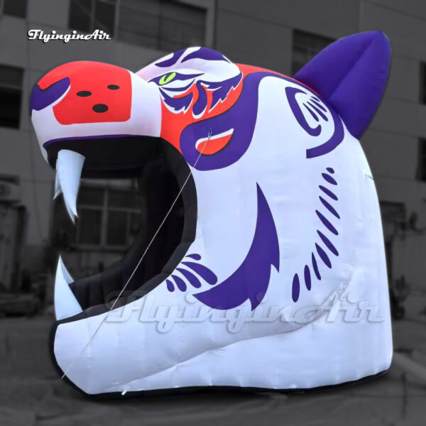 giant inflatable tiger head mascot football tunnel