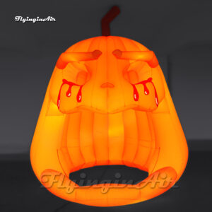 inflatable halloween pumpkin photo booth with led light