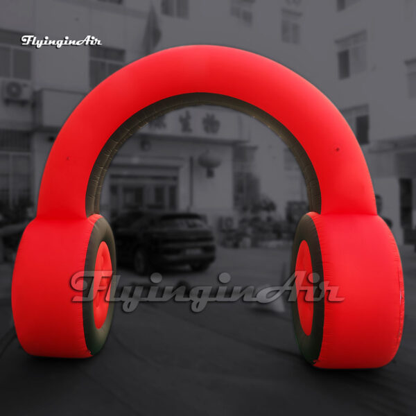 large red inflatable headphone