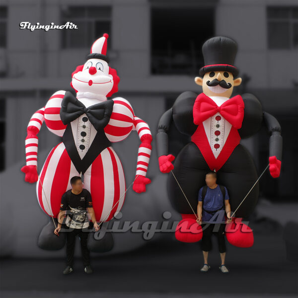 circus parade controlled inflatable clown puppet