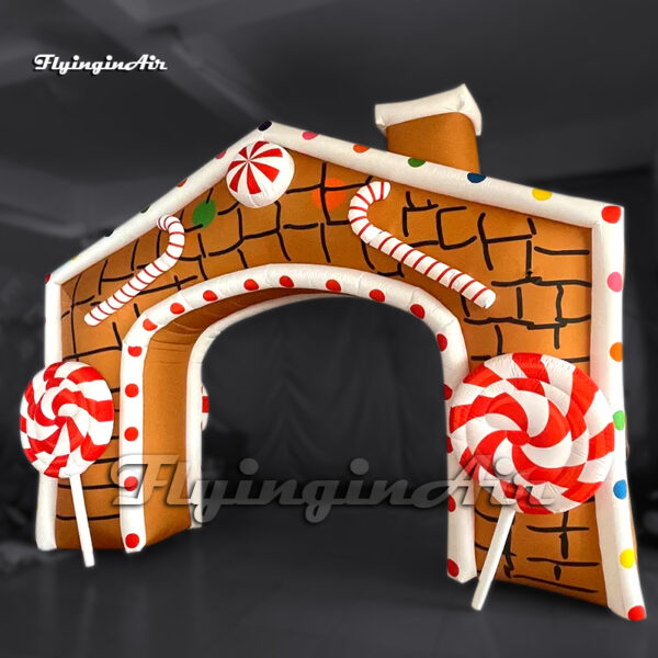 inflatable christmas arch air blow up gingerbread gate