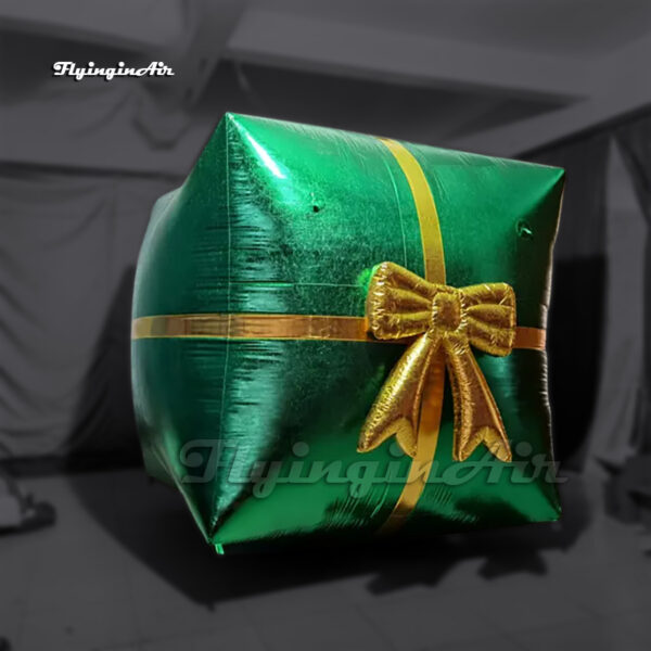 green large inflatable christmas gift box