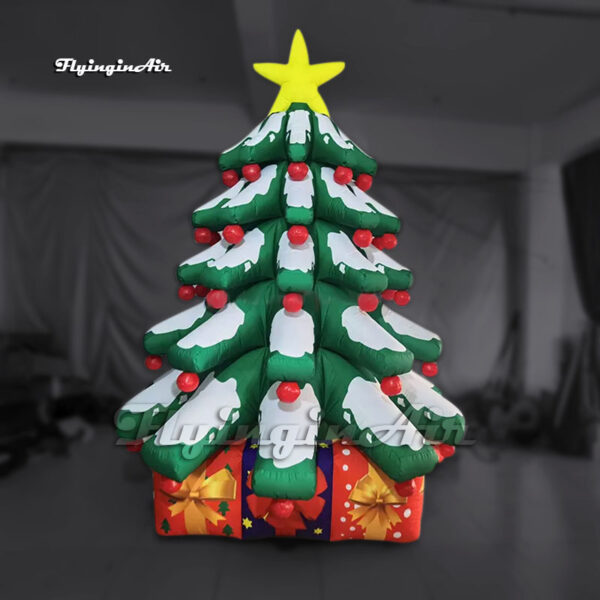 outdoor large inflatable christmas tree model with ornaments