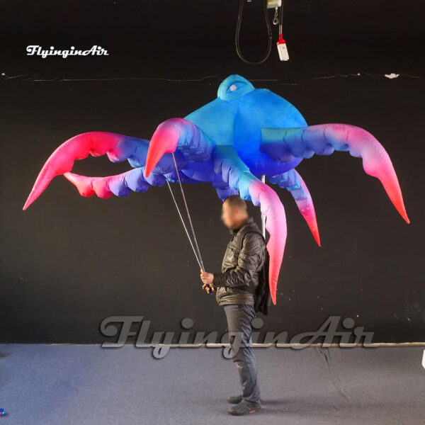 walking inflatable octopus puppet parade sea animal balloon