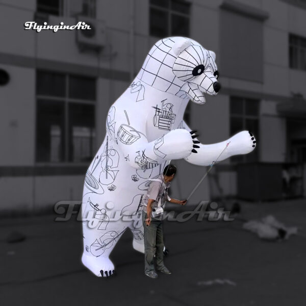 large inflatable polar bear puppet