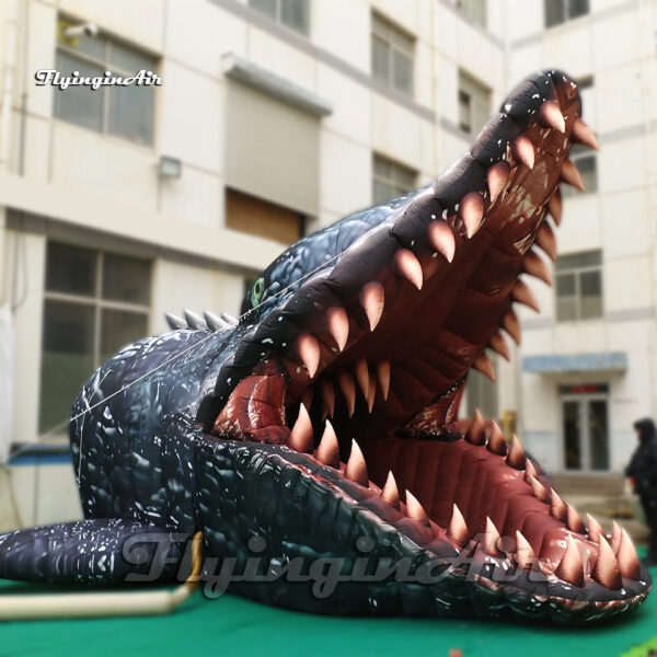 giant inflatable Mosasaur dinosaur head