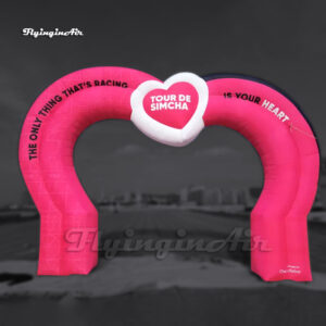 outdoor pink advertising inflatable heart arch