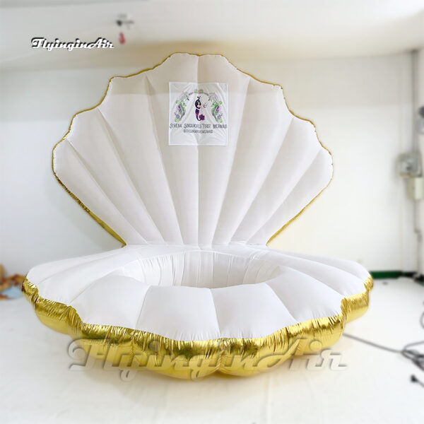 large inflatable mussel with golden shell