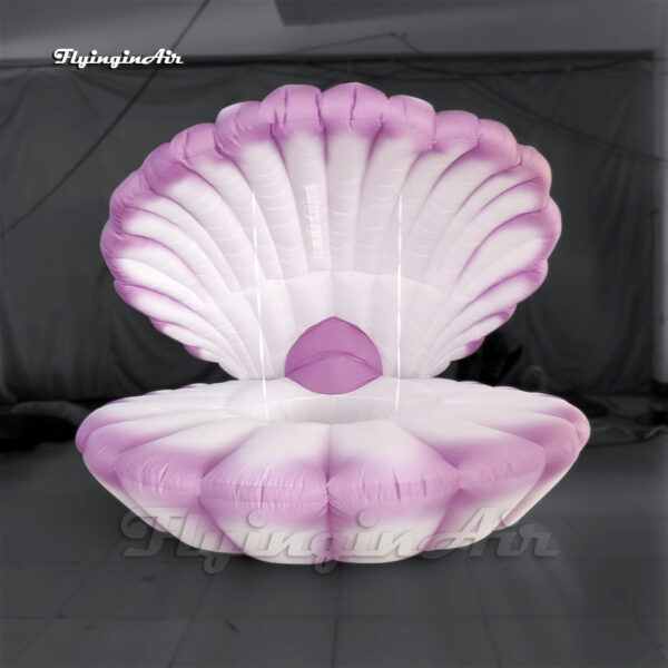 purple inflatable clam air blow up mussel with light