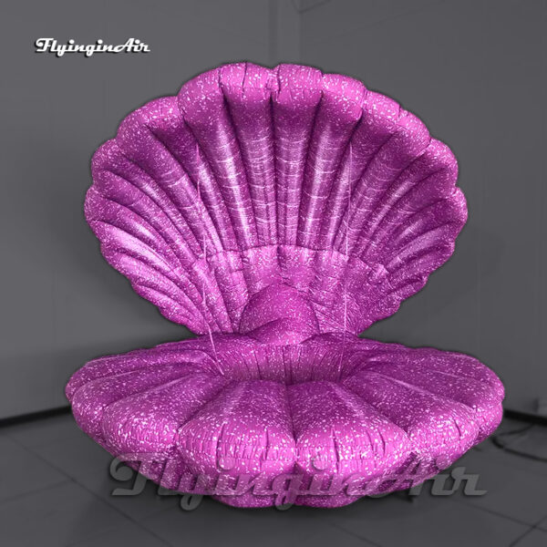 purple large inflatable clam shell