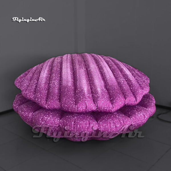 purple inflatable mussel shell