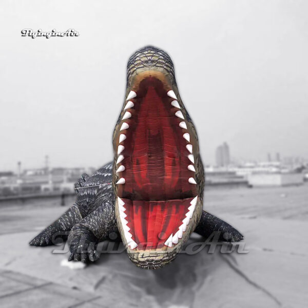 giant inflatable alligator open mouth