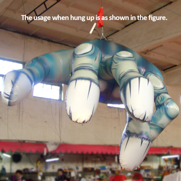 The usage of hanging gaint inflatable hand