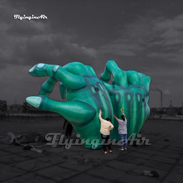 green giant air blow up zombie hand for halloween yard decoration