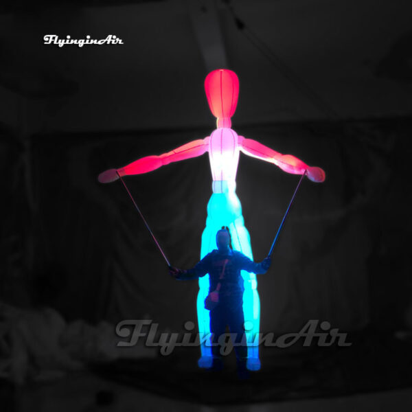 parade performance lighting giant inflatable dummy puppet blow up mannequin suit