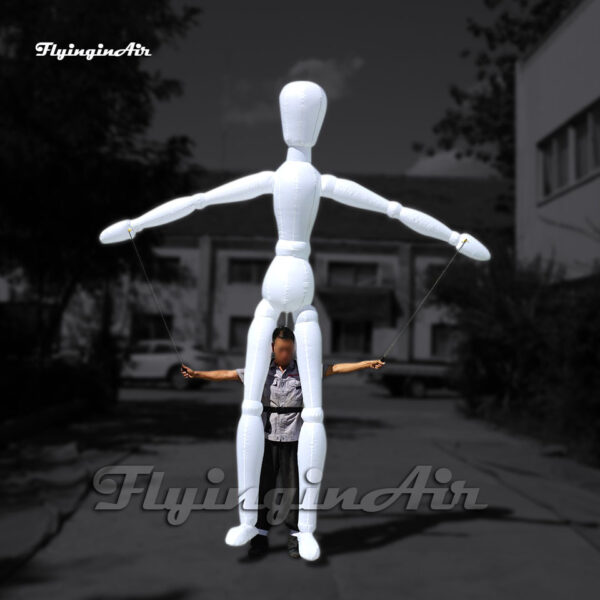 white giant inflatable dummy puppet for stage