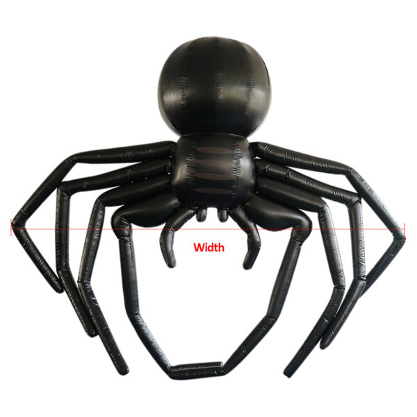 width of black inflatable spider