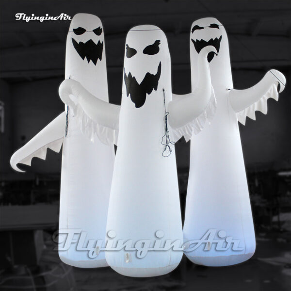 6m outdoor giant inflatable ghost family with led light for halloween decoration