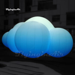 illuminated large inflatable cloud with led light for party decoration