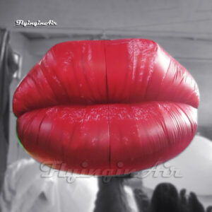 hanging red large inflatable lips for party decoration