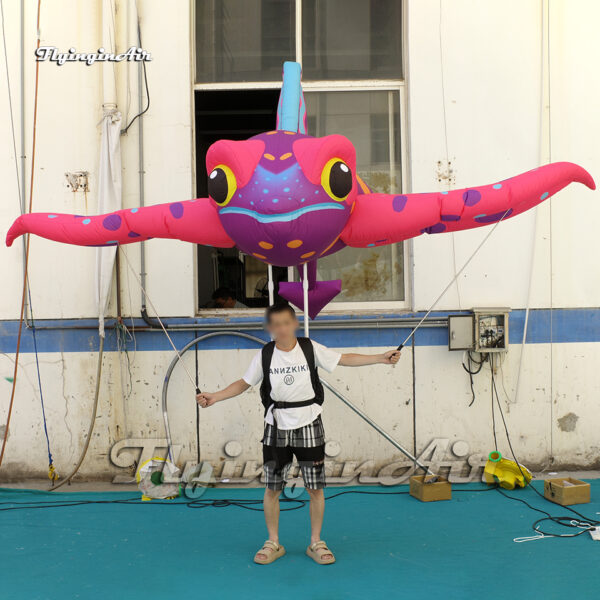 parade sea animal balloon walking giant inflatable manta ray puppet