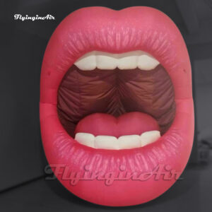 pink large inflatable mouth with lips for stage decoration
