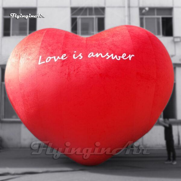 hanging red large inflatable heart advertising balloon