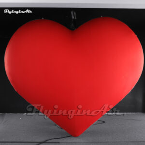 hanging red large inflatable heart balloon
