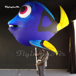 blue walking giant inflatable Dory Fish Puppet Blow Up Fish Balloon Sea Animal for Parade Show