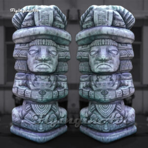 large inflatable replica of totem statue for park decoration