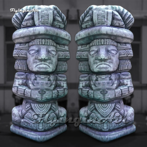 large inflatable replica of totem statue for park decoration