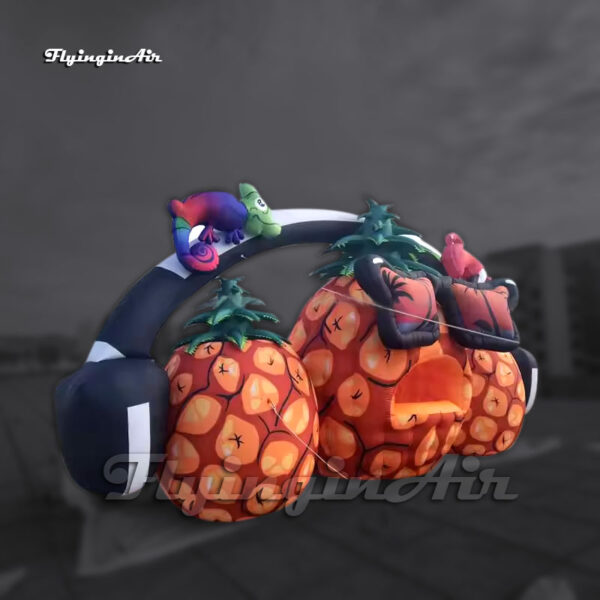 outdoor large inflatable pineapple cabin dj booth for carnival stage