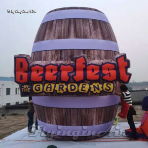 5m giant inflatable beer barrel repllica for beerfest decoration
